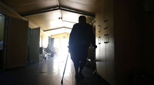 Man in hospital