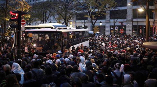 Paris Migrant Camp that grew after Calais