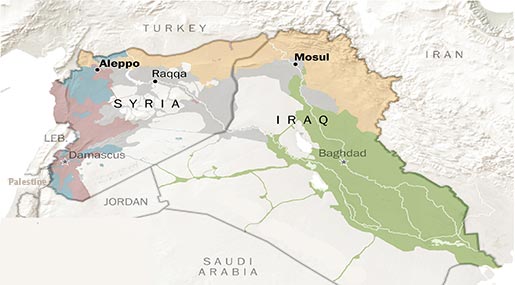 Arab world map