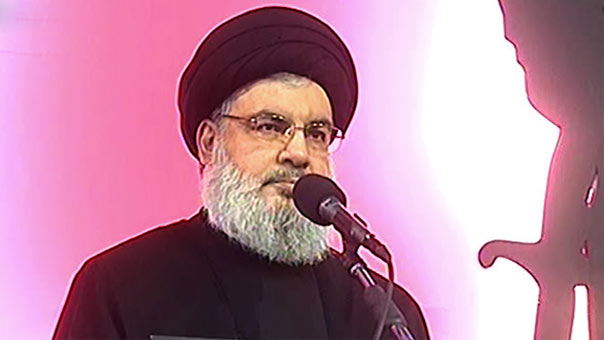 Hizbullah SG Sayyed Hassan Nasrallah appears live at Sayyed Shuhada complex on the 10th night of Muharam