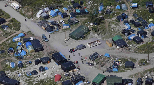 Jungle refugee camp
