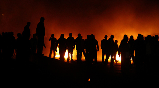 people around fire 