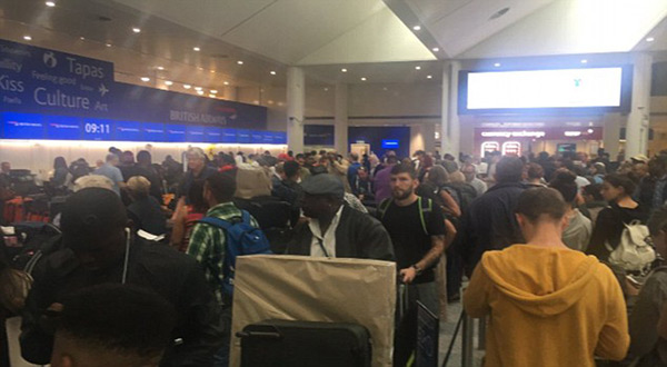 Passengers at Heathrow Airport 