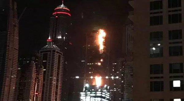Dubai Marina Torch Tower Engulfed By Flames for Second Time Dubai Marina Torch Tower Engulfed By Flames for Second Time
