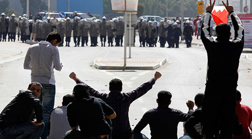 Peaceful Bahraini protesters 