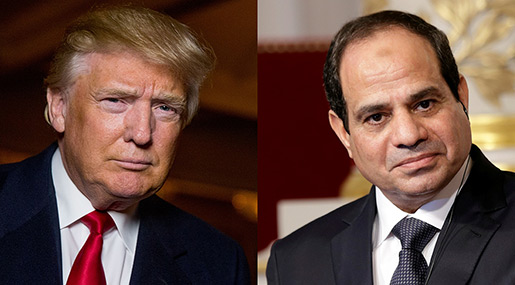 US President Donald Trump and Egyptian President Donald Trump 