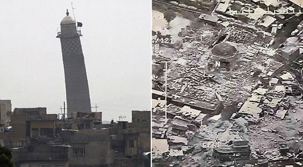 Battle for Mosul: Daesh Blows Up Mosque of Proclaimed Caliphate