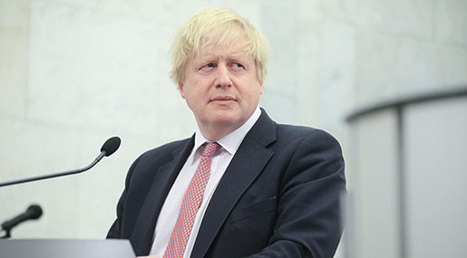 UK Foreign Secretary Borris Johnson 