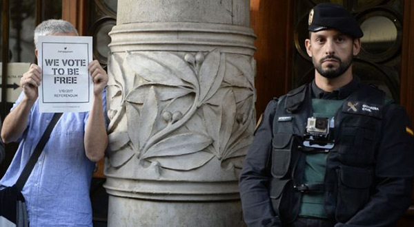 Catalan protester