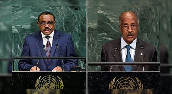 Ethipian President and his Eritrean counterpart