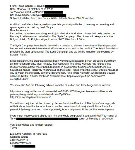 Roger Waters email