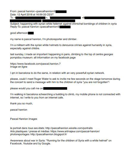 Roger Waters email