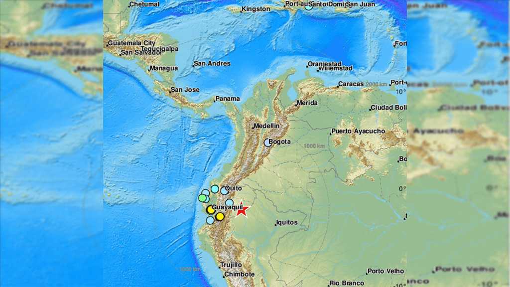 Magnitude 7.7 Quake Hits Southeast of Ecuador, No Casualties