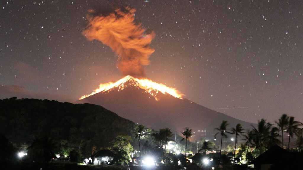 Volcano Agung Erupts on Indonesia’s Bali Island