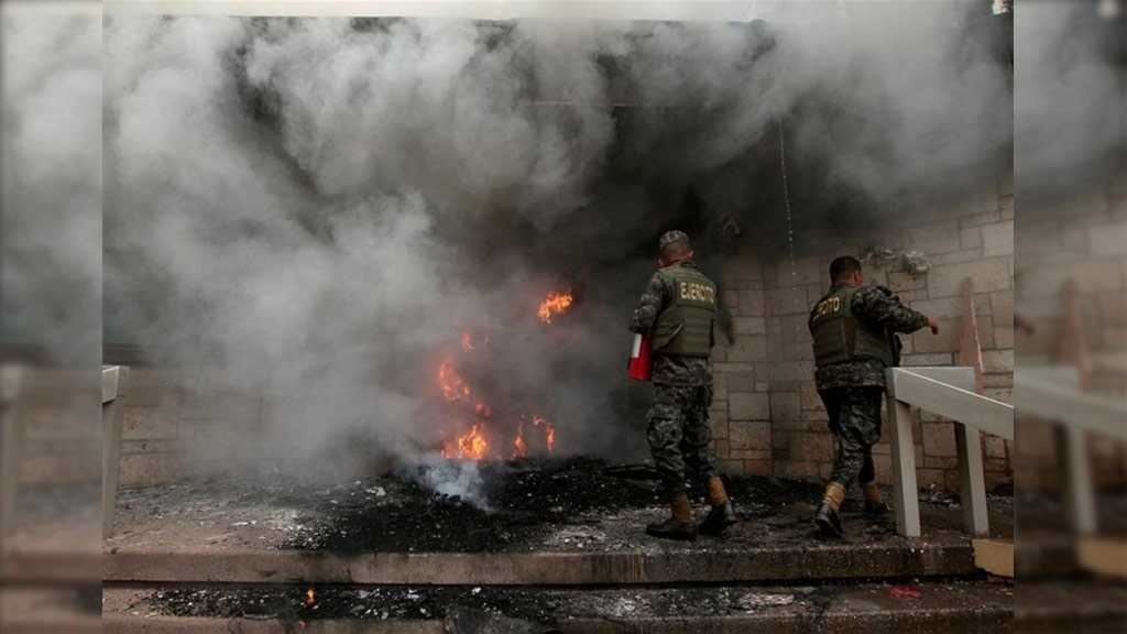 Honduran Protesters Set US Embassy Entrance Ablaze