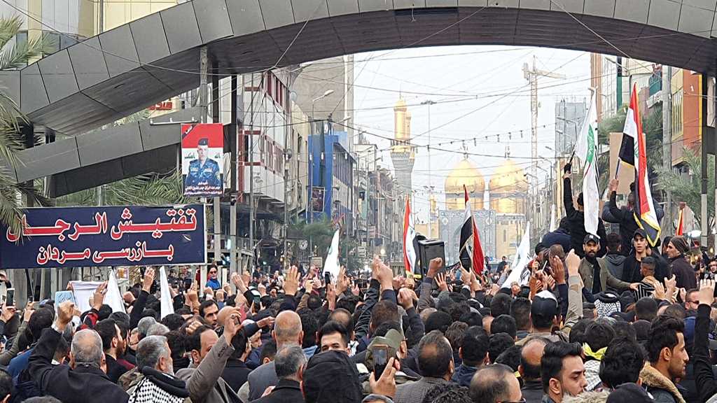 Masses of Iraqi Mourners Join General Soleimani, Muhandis’ Funeral Procession