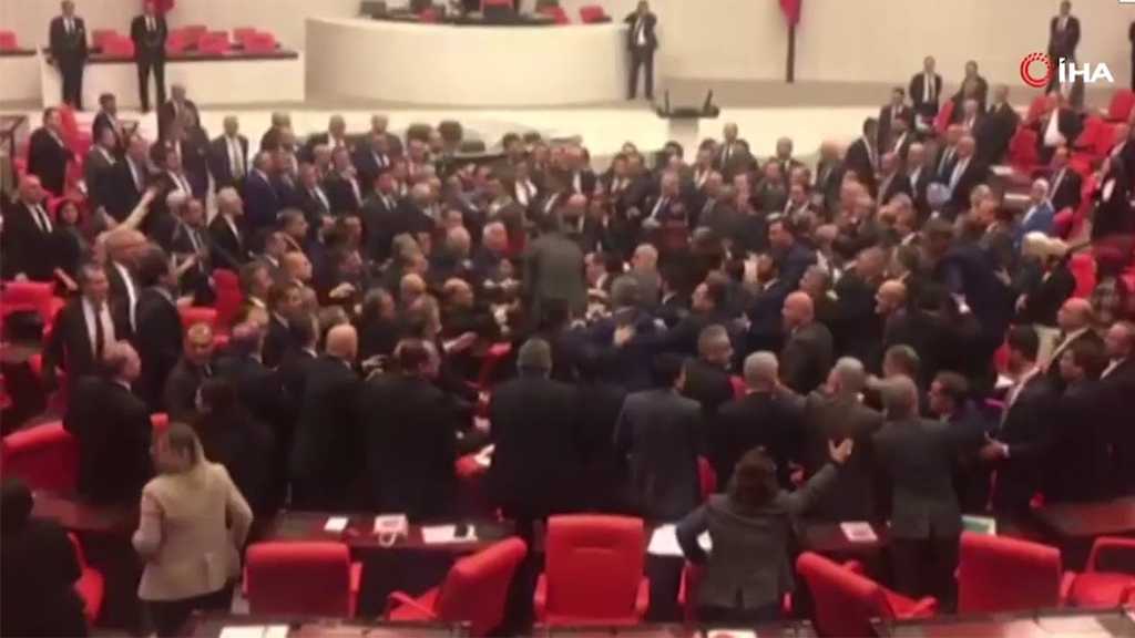 MPs Clash inside Turkish Parliament over Syria Military Action