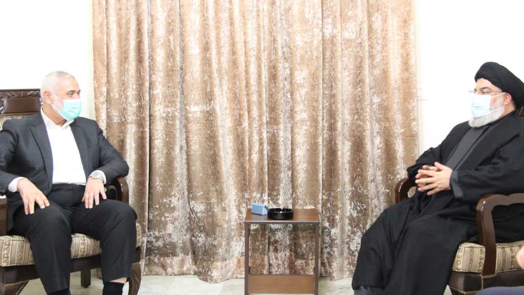 Sayyed Nasrallah Receives Hamas Leader, Meeting Affirms Resistance’s Steadfastness, Solidity and High Hopes