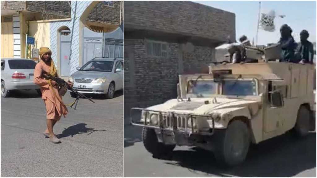Taliban Militants Parade in US-Made Humvees after Seizing Afghan Provincial Capital