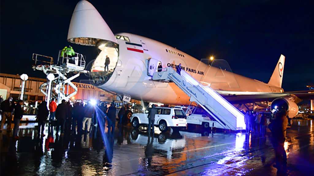 Planes Loaded with Humanitarian Aid Arrive in Damascus International Airport Coming from Iran, Iraq