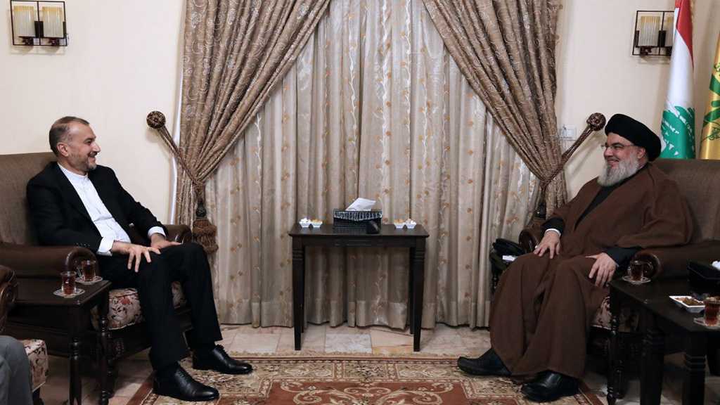 Hezbollah SG Sayyed Nasrallah Receives Iranian FM Hossein Amir Abdollahian