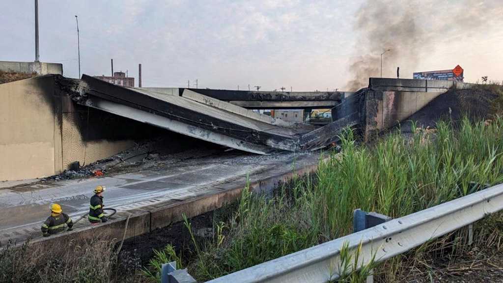 Part of Key US Highway Collapses After Tanker Catches Fire