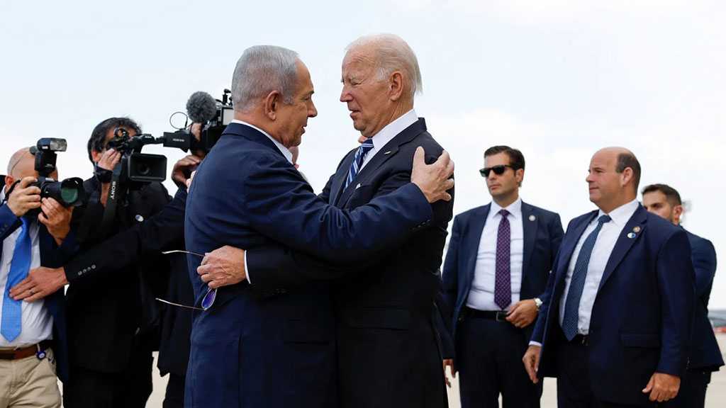 Biden in “Israeli”-Occupied Territories for Support after Strike Kills 500 in Gaza Hospital