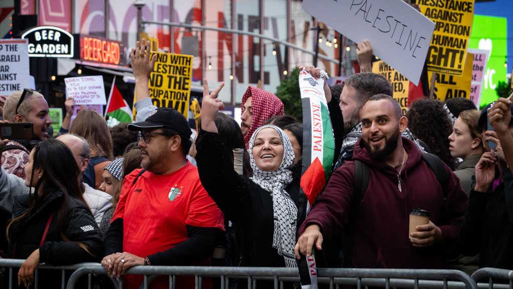 Pro-Palestinian Demonstrators March Through Manhattan Streets