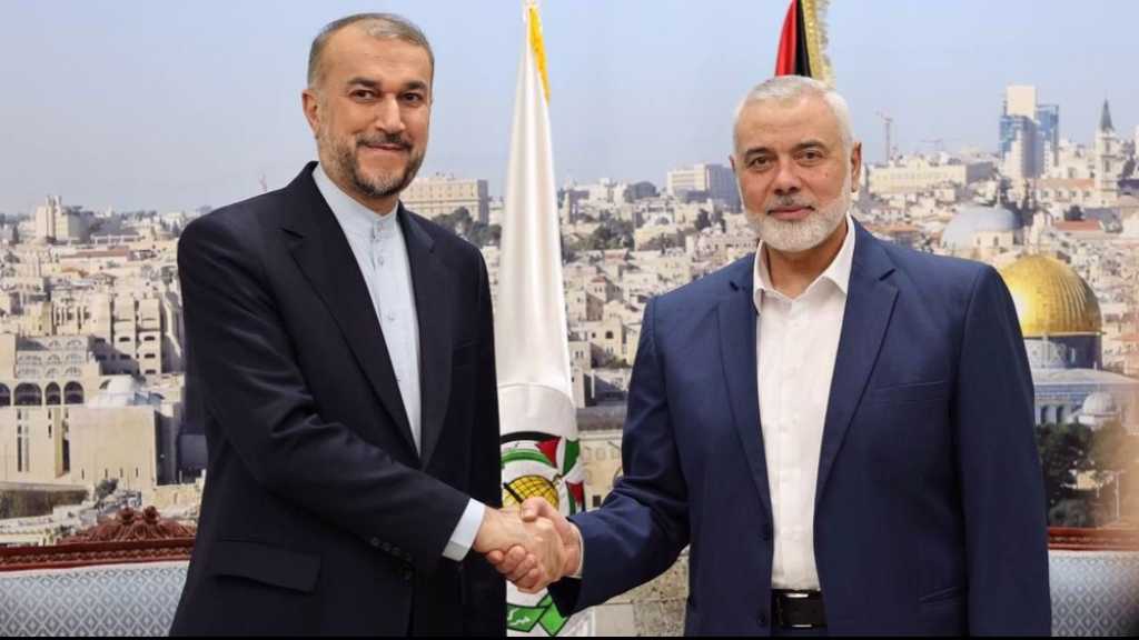 Haniyeh Meets Amir-Abdollahian: Resistance Strong, Resolute