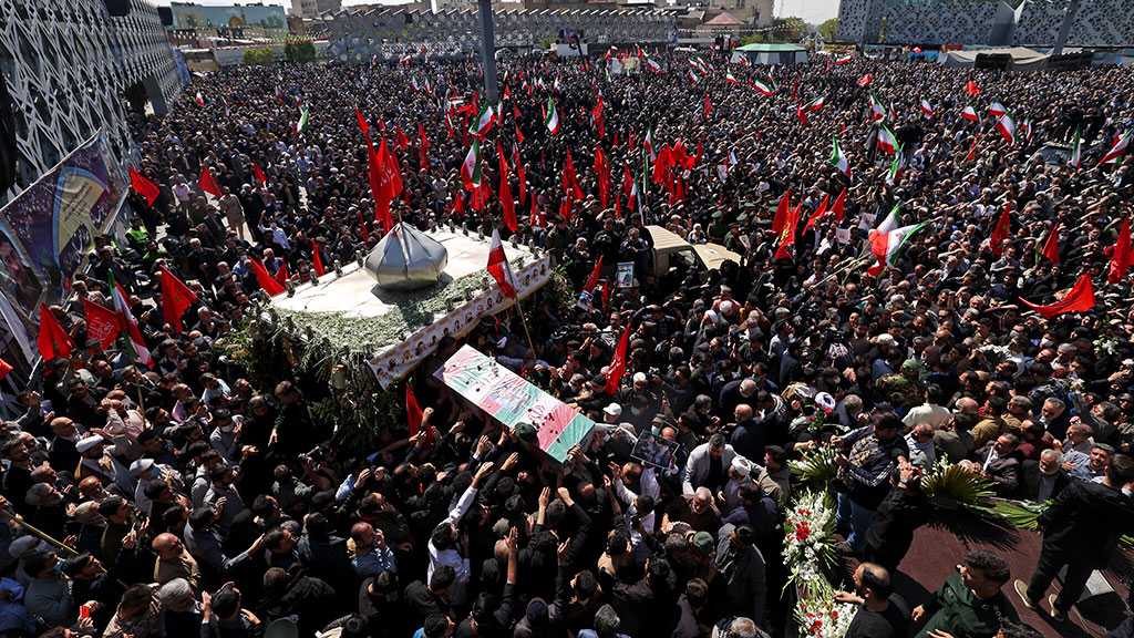 Iran Holds Mass Funeral for IRG Advisors Martyred in “Israeli” Strike on Syria