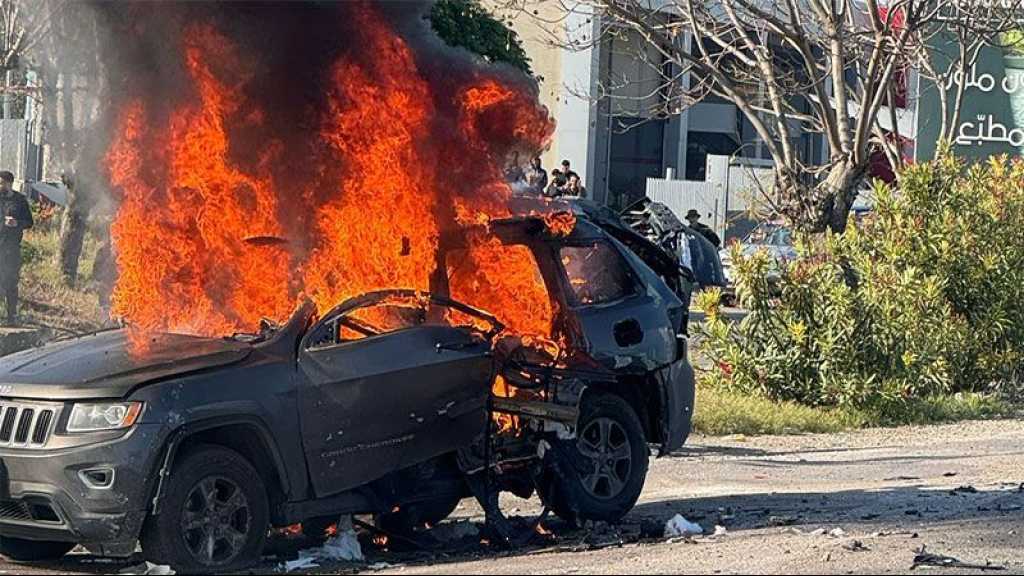 ‘Israeli’ Airstrike Hits A Vehicle in South Lebanon’s Ghaziyeh: 1 Martyred