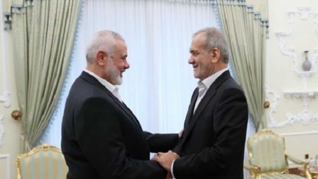 Pezeshkian Honors Haniyeh, Backs Resistance