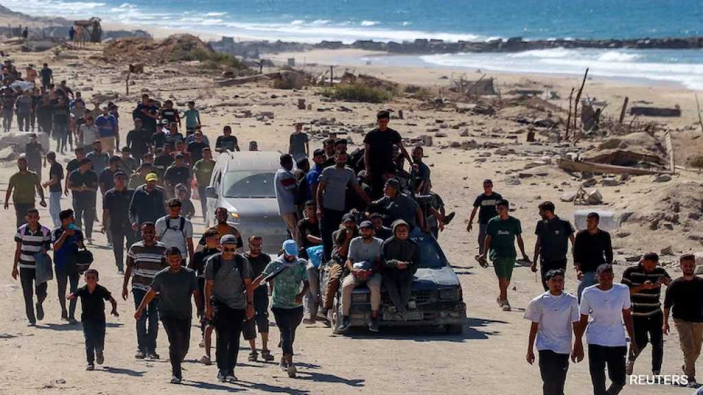 “Israeli” Pullout After Truce Sees Gazans Return to Wrecked Homes in the North