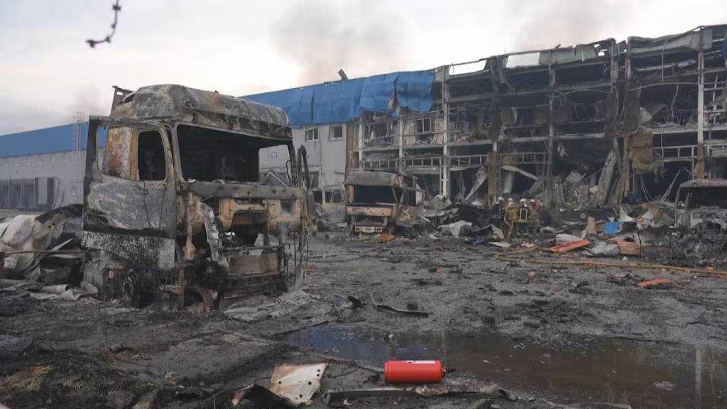 Russian Strikes Hit Kiev Facility, Reni Port Warehouses