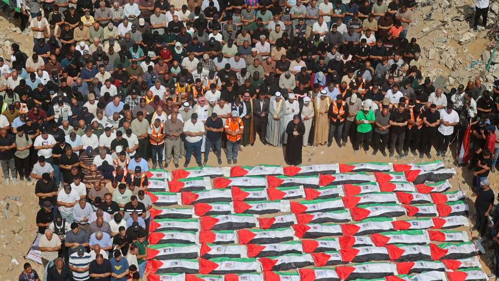 Mass Funeral Held for 105 Palestinians Recovered from Gaza Rubble After Nearly Three Years